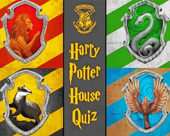 Harry Potter Houses Emblems Paint By Numbers - Paint By Numbers